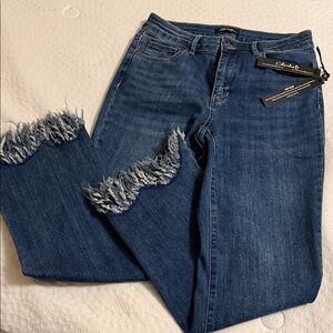 Charlie B Collection Blue Chewed/Frayed Jeans